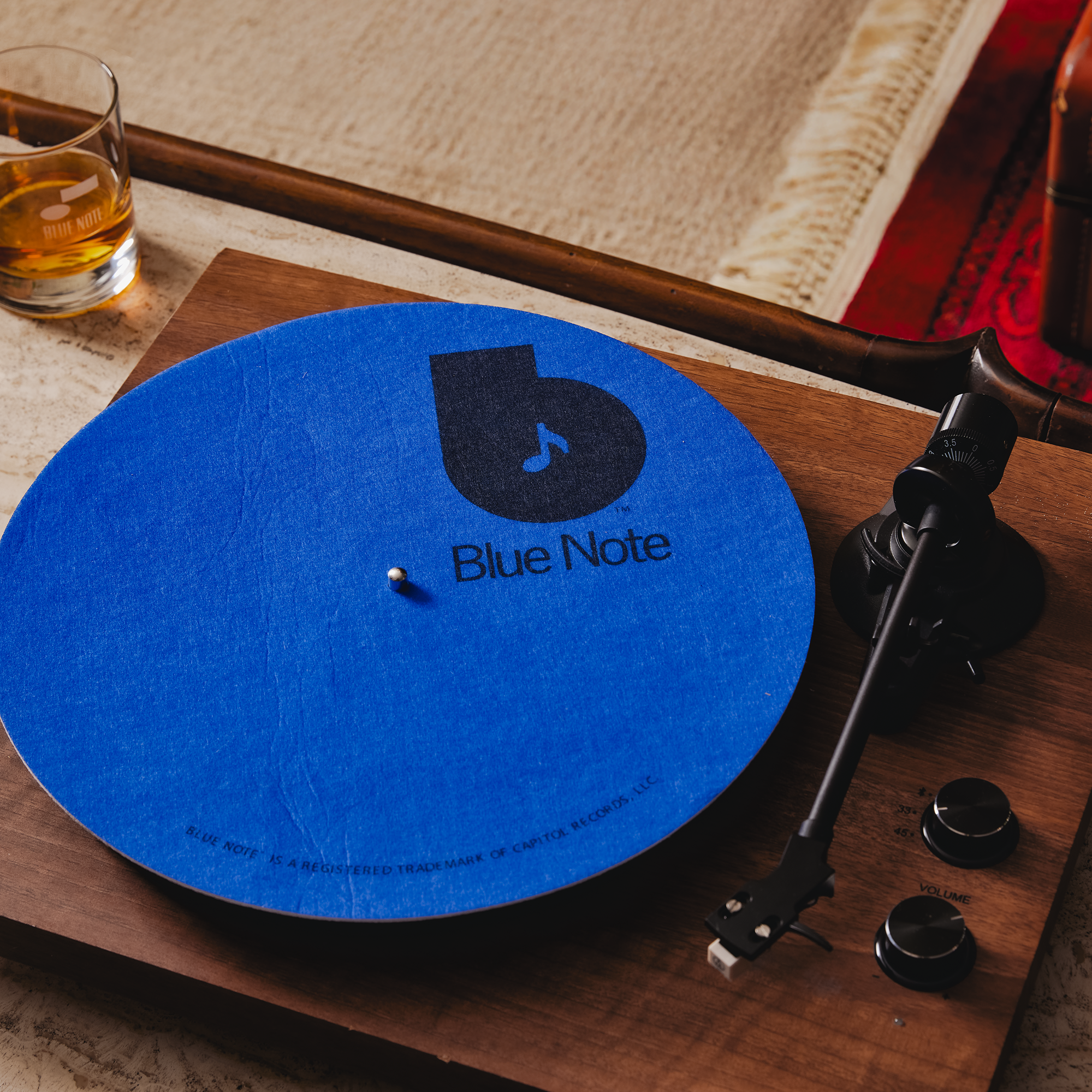 Vintage B Blue Label Slipmat - Blue Note Records