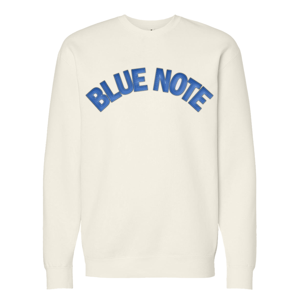 Blue Note Applique Crewneck Bone