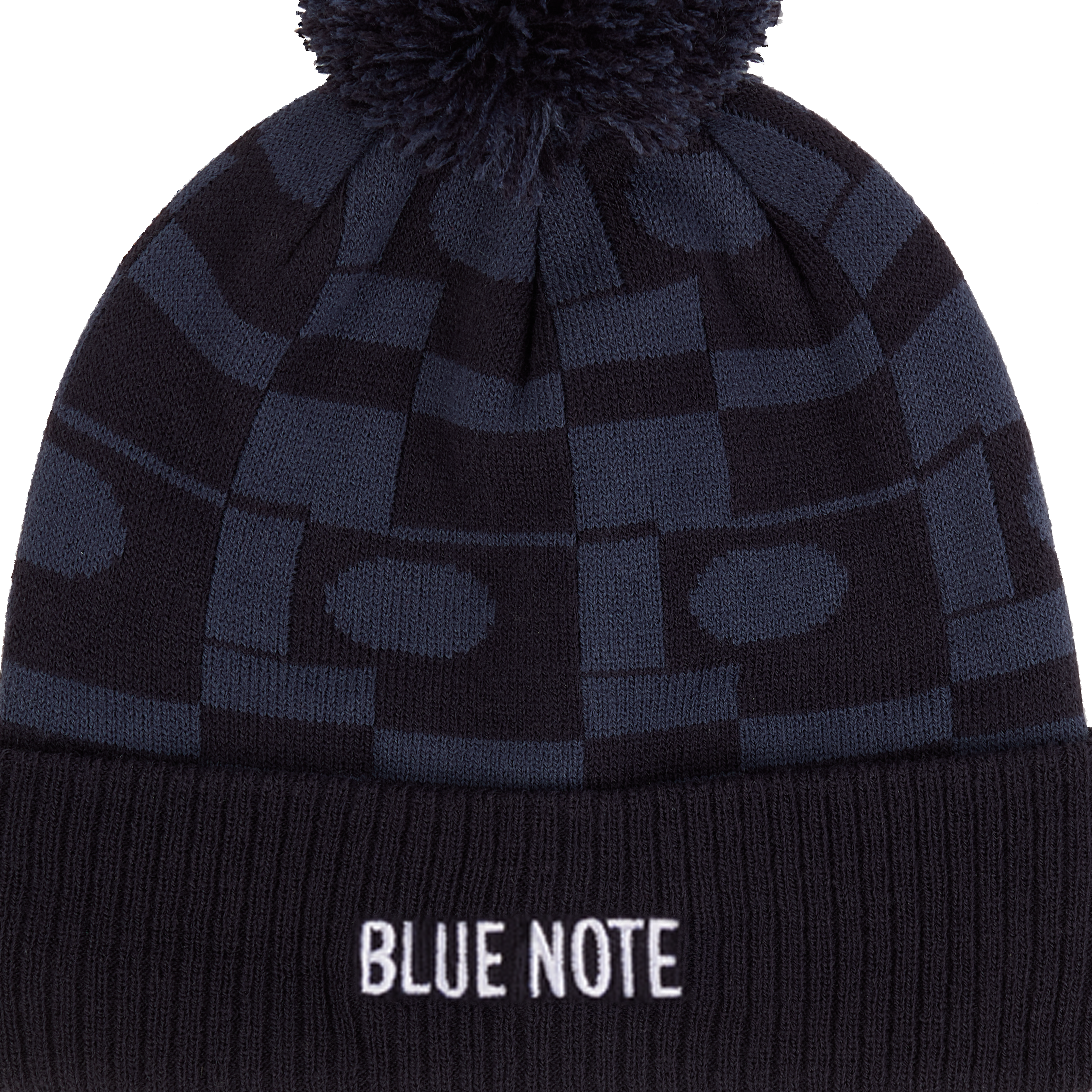 Blue Note Navy Pom Beanie Detail