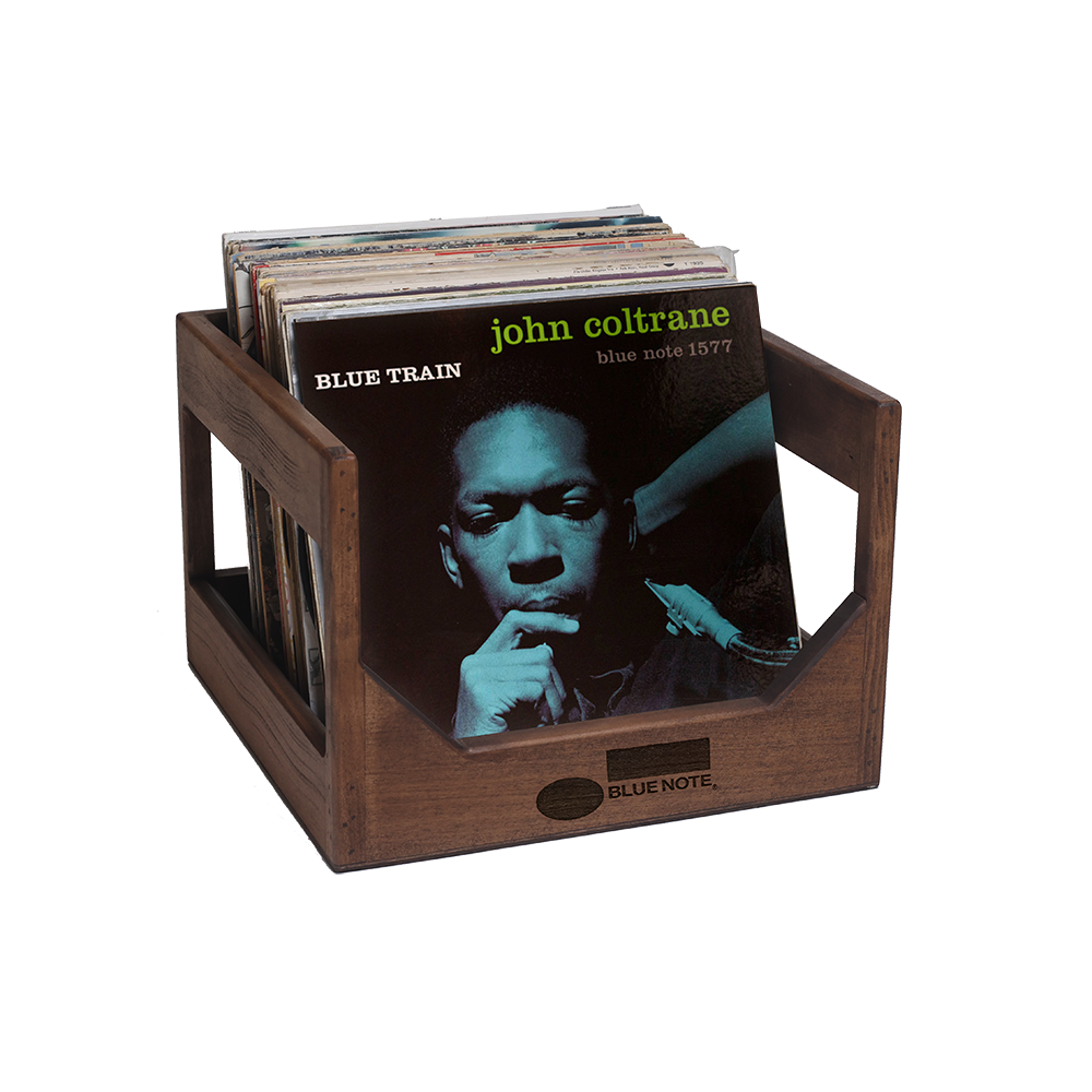 The Cube : 12" Vinyl Storage Crate Walnut