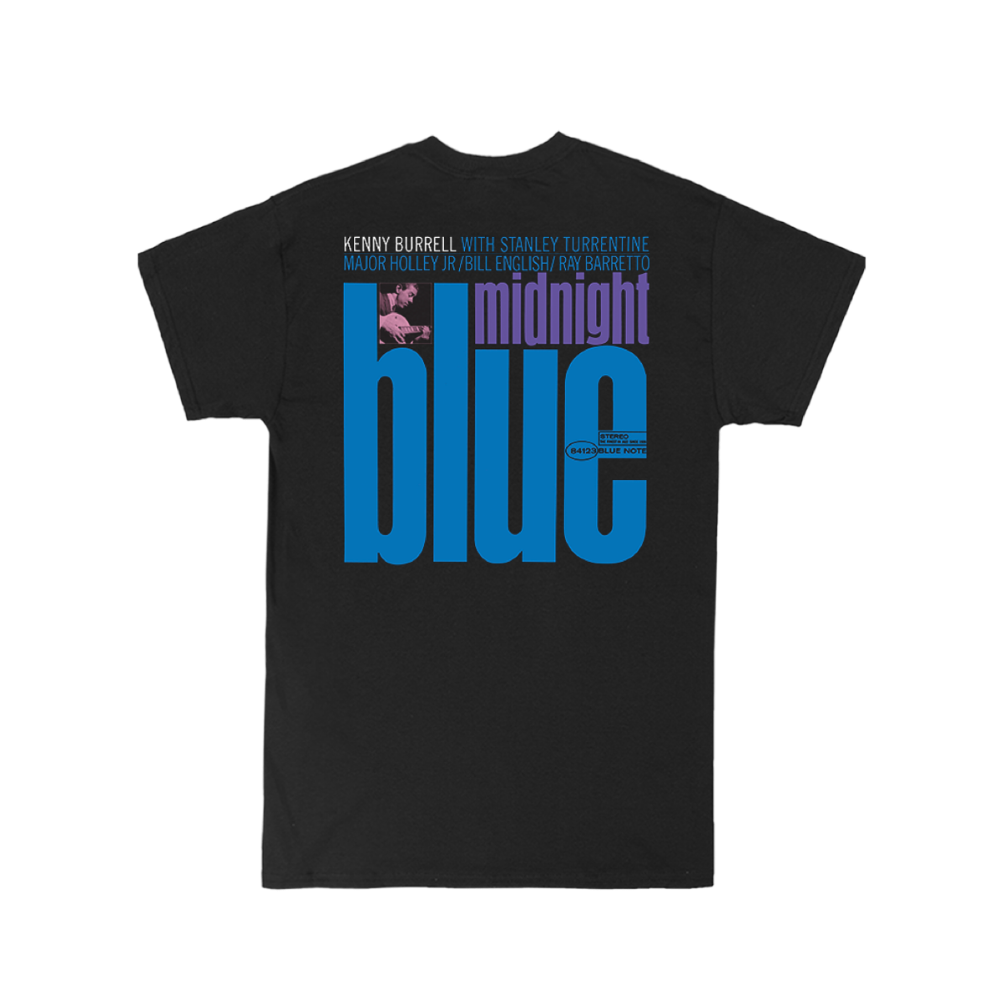 Kenny Burrell - Midnight Blue - 84123 (Serial Logo Series) T-Shirt Back