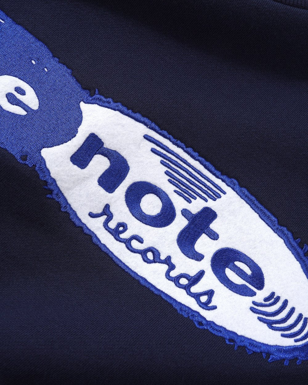 Blue Note x Butter Goods - Records Logo Felt Applique Crewneck Blie zoom