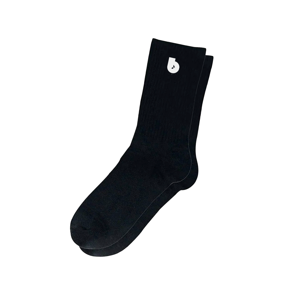 Vintage 1970s Logo Sock Black