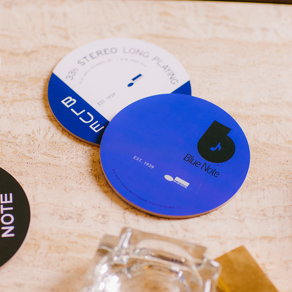 Vinyl Label Coaster Set - Blue Note Records Vinyl Label Coaster Set - Blue Note Records