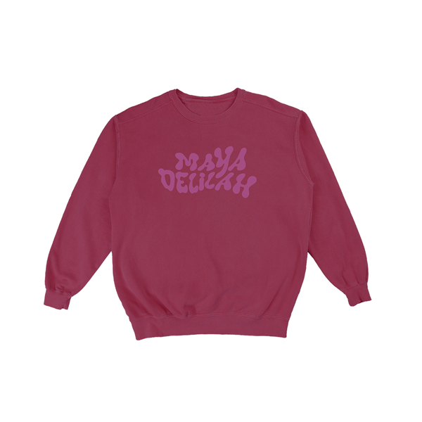 Maya Delilah - Logo Crewneck - Crimson – Blue Note Records