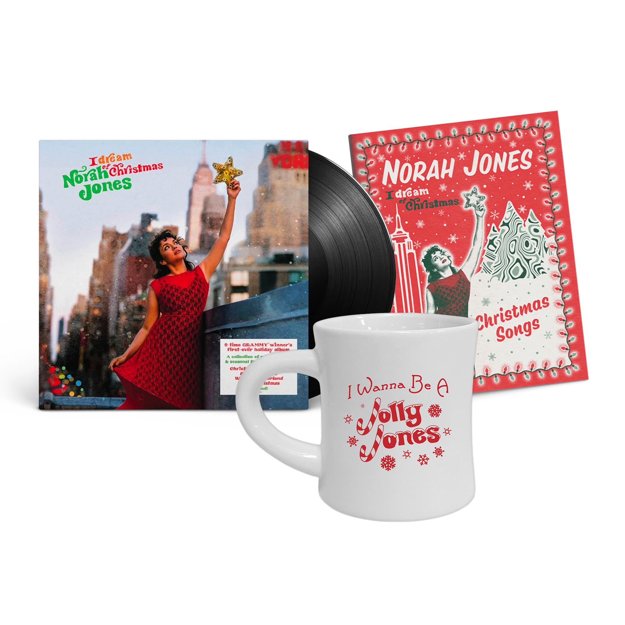 Norah Jones - I Dream Of Christmas LP + Mug + Carol Book Bundle